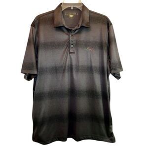 Greg Norman Shark Play Dry Golf Polo Grey/Black Men’s Medium